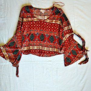 NWOT LOST AND WANDER SOUTHWEST PATTERN TOP SZ MED